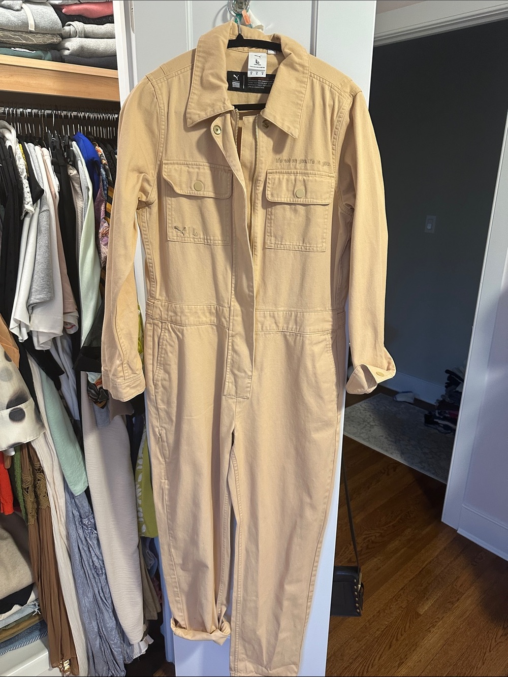 Puma Beige Utility Jumpsuit